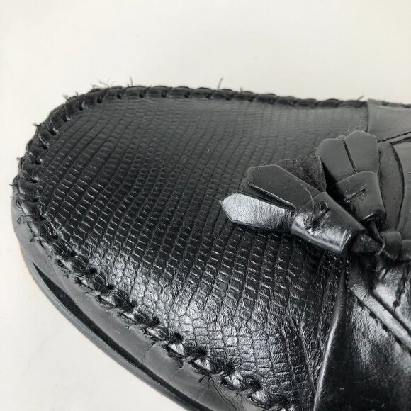 BOSTONIAN Kitlie Black Leather Tassel Men's Casual Loafers Slip On Toppied 10M - Picture 14 of 16